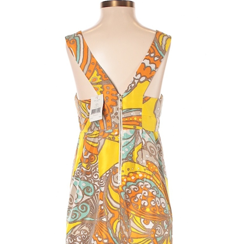 Kate Spade 100% Silk Yellow Tank Tunic Top NWT SZ 0 - Picture 2 of 7